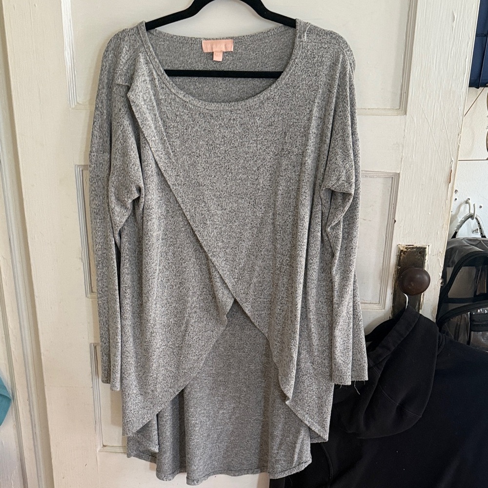 Gray Women's Top or tunic
